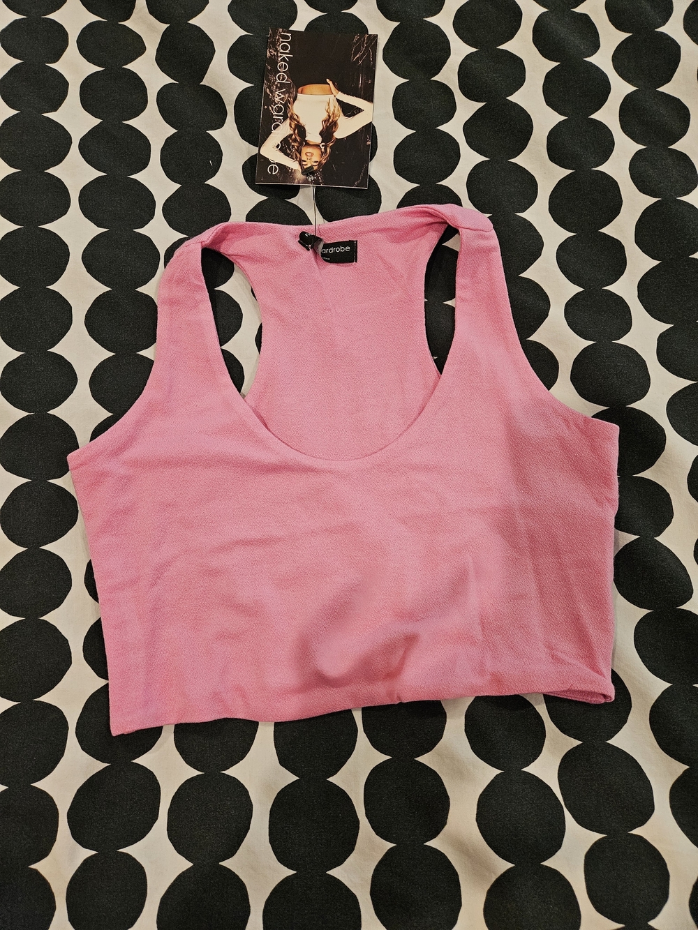 naked wardrobe Pink Racerback Crop Top